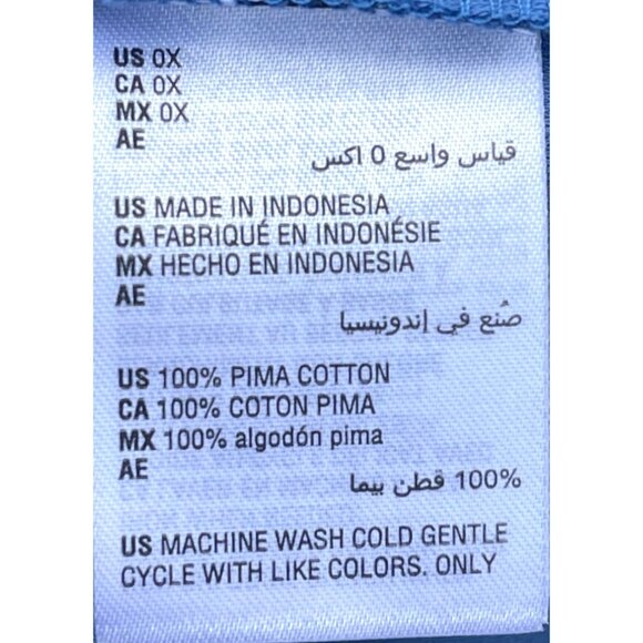 Style & Co. Womens Floral Print Striped 3/4 Sleeve Top Size 0X Blue/White - Picture 7 of 7